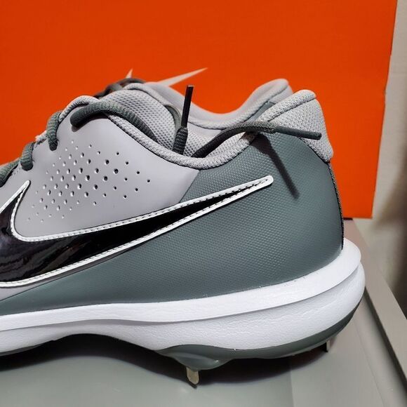 Nike Alpha Huarache 3 Varsity Low Mens Sz 12 Cleat Light Grey Black CT0829-023 - Picture 9 of 12